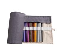 Healeved Porta Matite in Canvas Grigio Scuro Arrotolabile con 36 Slot
