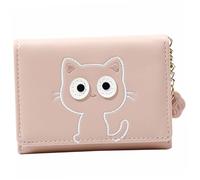 Healeved Portafoglio di gattino Carino moneta portamonete gatto titolare della scheda sim Titolare della carta femminile custodia per carte titolare della carta da donna pu rosa