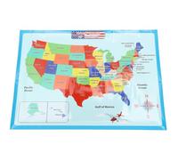 Healeved Poster Mappa Usa per Poster Educativo per Apprendimento Domestico e Scolastico Manifesti Colorati per Scuola Materna e Arredamento Sala Giochi Apprendimento Geografia Stati