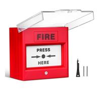 Healeved Pulsante di Emergenza Antincendio Rosso in Plastica Doppia Funzionalità e Design ad Alta Sensibilità per Uffici e Scuole Dispositivo di Allarme e Controllo Accessi