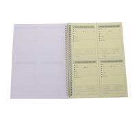 Healeved Quaderno Telefonate Duplicato 2 Parti A4 Blu, Spirale, Carta
