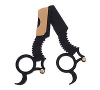 Healeved Rasoio da Barba Vintage in Acciaio Inox 2 Pezzi per Uomo, Rasoio Manuale Multifunzionale Compatto da Viaggio, Adatto per Uso Domestico e Salone Barberia Colore Casuale
