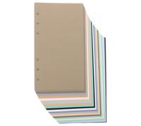 Healeved Ricarica per Diario A6 40 Fogli Carta Colorata Perforata per Quaderni a Fogli Mobili Cartoncino Colorato Multifunzione per Planner e Appunti da Viaggio