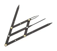 Healeved Righello Per Sopracciglia Regolabile Stencil Righello Dorato Per Sopracciglia Misurazione A 3 Punti Elegante Robusto E Facile Da Usare