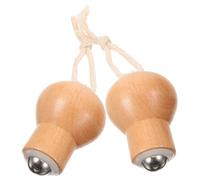 Healeved Rullo Massaggiante in Legno per Viso e Occhi 2 Pezzi Anti-Gonfiore Compatto e Portatile Strumento di Bellezza per per Rilassamento e Uso Domestico