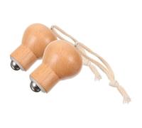 Healeved Rullo Massaggiante Viso in Legno 2 Pezzi, Massaggiatore Portatile Compatto per Occhi e Viso, Strumento Anti-gonfiore e Rilassante la Cura della Pelle da Donna, per Uso