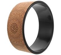 Healeved Ruota Yoga in PU e Tpe Rivestimento in Sughero Rullo per Allungamento Schiena e Stretching Attrezzatura Fitness Portatile per Migliorare Postura e Flessibilità