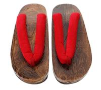 Healeved Sandali Estivi in Legno Giapponese Clog Creativi con Punta Tonda Design Piatto per Comfort e