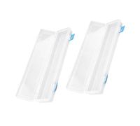 Healeved Scatola Porta Penne Funzionale in Plastica Trasparente 2 Pezzi per Organizzare e Conservare Matite e Pennelli Astuccio Tintaunita Multiuso per Back To School Party
