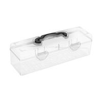 Healeved Scatola Portaoggetti Rettangolare Trasparente in Plastica per Cucito e Strumenti Artigianali, Grande Capacità, Resistente e Portatile, per Lavori di Ricamo e Spostamenti