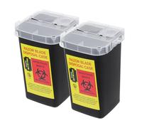 Healeved Scatole Per Lame Da Barba, Contenitori Portatili Per Strumenti Da Parrucchiere, Set Da 2 Scatole Per Riciclaggio Sicuro Delle Lame Usate, Leggero e Pratico Per Uso Quotidiano