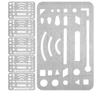 Healeved Scudi Cancellabili in Acciaio Inossidabile 6 Pezzi per Disegno Tecnico e Modelli di Misurazione Righelli Geometrici per Ufficio e Ingegneria Strumenti di Progettazione Meccanica