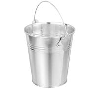 Healeved Secchio Raccogli per Barbecue in Lamiera Zincata Argento