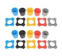 Healeved Set 10 Anelli Antirollio per Microfono Ktv in Gomma Manicotti Antiscivolo Colorati Protezione a Quattro Angoli Accessori per Microfoni da Palco e Karaoke Facili da Installare