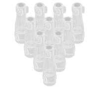 Healeved Set 10 Protezioni per Pennelli da Trucco in Plastica Trasparente, Copripennello Rotondo Antipolvere per Strumenti Make Up, Organizer Portapennelli da Viaggio per Cura e Pulizia
