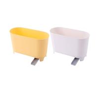 Healeved Set 2 Pezzi Cestelli Scolapiatti per Lavello Cucina in Plastica Resistente Scarico Rapido e Separazione Secco/Umido Organizer Multifunzione per Raccolta Differenziata e