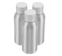 Healeved Set 3 Flaconi Erogatori in Alluminio da 100 Ml Ricaricabili per Cosmetici, Contenitori per Liquidi da Viaggio con Chiusura Anti-perdite, per Lozione, Shampoo e Profumi in Viaggio