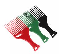 Healeved Set 3 Pettini a Forca in Plastica per Chioma Ricci e Spessi Denti Larghi, Design alla Moda per Styling Afro e Uso Fai-da-te