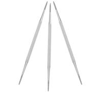Healeved Set 3 Pezzi Strumenti per Rimuovere le Cuticole in Acciaio Inossidabile Due Teste e Punta Liscia per Uso Professionale in Salon e DIY