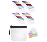 Healeved Set 39 Bustine Trasparenti Richiudibili Etichette Scrivibili Organizer da Viaggio per Pillole e Vitamine Sacchetti Tascabili Chiusura Ermetica per Medicinali e Piccoli Oggetti