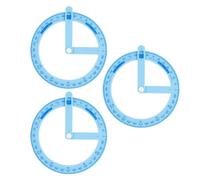 Healeved Set 3pezzi Goniometri 360 Gradi in Abs per Insegnamento Matematica, Strumenti Didattici Angoli per Studenti a Scuola, per Back To School Party