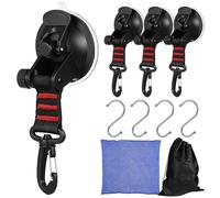 Healeved Set 4 Ganci a Ventosa per Campeggio Ventose Potenti in ABS per Copertura Parasole Auto Fissaggio Sicuro e Resistente per Accessori Camper e Uso Outdoor