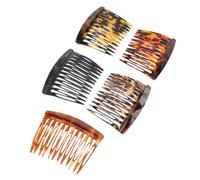 Healeved Set 5 Pettini Laterali Retrò in Acetato Antistatici per Chioma da Donna, Pettine a Forcella a Denti Larghi per Styling Chignon, Trecce e Uso Quotidiano