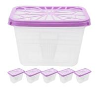 Healeved Set 6 Scatole Deumidificatore Vuote in Plastica Riutilizzabili, Custodia Assorbi-umidità Portatile Trasparente per Armadio, Bagno e Ripostiglio, con Apertura per Ricarica