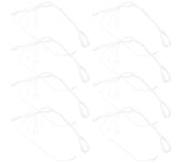 Healeved Set 8 Pezzi Corde Tzitzit Bianche Nappe per Scialle da Preghiera Tallit Frange Decorative Filo Resistente per Uso Sinagoga e Cerimonie Religiose Ebraiche