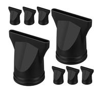 Healeved Set 8 Pezzi Ugelli per Asciugacapelli in Plastica Nera Accessori Attacco Concentratore Stretto Sostituzione per Styling Rapido e Asciugatura Efficiente per Uso Domestico e