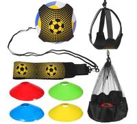 Healeved Set Allenamento Calcio Regolabile Cintura e Corda, Attrezzatura per Giocoleria e Allenatore di Calci e Adulti, Dispositivo per Pratica Individuale e Miglioramento Tecnica