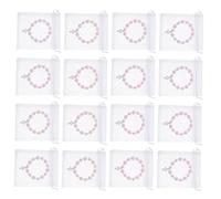 Healeved Set Bomboniere Religiose 40 Pezzi con Braccialetti Rosario per Battesimo e Cresima, Braccialetti Crocifisso in Perle Finte con Sacchetti in Organza 10x12 Cm, Confezione Regalo