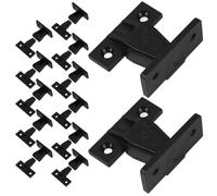 Healeved Set da 12 Clip per Mobili Frontali Falsi, Staffe di Supporto Regolabili in Plastica per Mensole Sospese e Giunti Pannello, Clip per Gamba di Colonna Romana per Mobili e Armadi