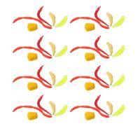 Healeved Set da 160 Pezzi di Esche da Pesca Morbide a Forma di Verme in Silicone Esca per Vermi Rossi per Pesca in Acqua Ferma e Salata Scatola Portatile Black Bass e Spigole