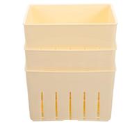 Healeved Set da 3 Stampi per Tofu in Plastica Sicura Pressa per Formaggio con Coperchio Strumento per la Produzione Domestica di Tofu Design Liscio e Resistente per Cucina Casalinga