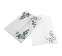 Healeved Set da 30 Buste Trasparenti in Carta Kraft 18x13 Cm Fodera Semitrasparente a Foglie per Inviti di Nozze, Biglietti di Congratulazioni e Inviti a Cena, Buste Autosigillanti