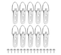 Healeved Set da 30 Ganci per Cornici a d in Ferro con Viti, Ganci Resistenti per Appendere Quadri, Tele e Opere D’Arte, Ferramenta per Decorazioni Murali in Casa, Ufficio e Galleria