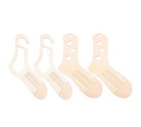 Healeved Set da 4 Calzini in Legno per Lavorare a Maglia Modelli Cavi e a Cuore Fermacalze Sottile e Robusto per Esposizione e Fai da Te Uncinetto per Appassionati di Maglieria