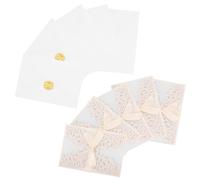 Healeved Set da 5 Inviti di Nozze Floreali a Farfalla in Carta Pizzo Buste Biglietti di Invito Vintage per Matrimonio Fidanzamento e Feste di Anniversario