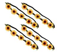 Healeved Set Di 4 Accessori Per Con Fascia E Fiori in Stile Boho Hawaiano Moda Da Spiaggia
