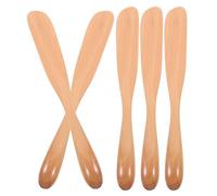 Healeved Set di 5 Coltelli in Legno per Spalmare Burro Coltelli da Pane Filo Spatole Raschietto per Marmellata e Miscelare Utensili da Cucina Versatili per Uso Quotidiano Riutilizzabile