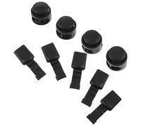 Healeved Set di 50 Fermacordini per Lacci delle Scarpe in Abs Nero, Design Mini e Facile da Trasportare, per Lacci senza Nodi e Accessori per Scarpe