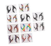 Healeved Set Di Adesivi Per Ciglia Da Ragazza 10 Paia Di Ombretti Per Festival Strumenti Per Il Trucco Da Gioco Di Ruolo Colla Materiale Di Carta Divertimento Per Feste Stile Casuale