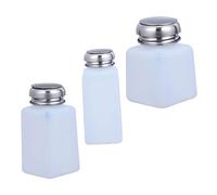 Healeved Set Di Flaconi Per Liquidi Ricaricabili - 3 Pezzi A Pressione - Flaconi Statici Per La Conservazione Di Prodotti Chimici E Medicinali - Pompa in Alluminio Da 8 Once -