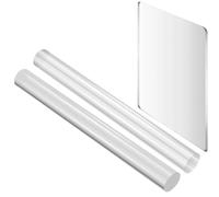 Healeved Set Pannello di Supporto Acrilico 10X15 CM Rulli per Argilla Acrilica Kit 3 Pezzi per Modellare e Scolpire Strumenti per Artigianato Creativo e Fai da Te Adatto a Principianti