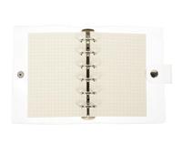 Healeved Set Raccoglitore ad Anelli A7 Trasparente in PVC Quaderno a Fogli Mobili 45 Pagine Blocco Note Portatile per Studenti Chiusura a Bottone Album Decorativo Flessibile per Appunti