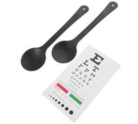 Healeved Set Tabella Oculistica Bifacciale con Occlusore Oculare Neutro Portatile, Strumento per Esame della Vista a Distanza 6 Piedi e Test Ravvicinato 14 Pollici, per Optometristi,