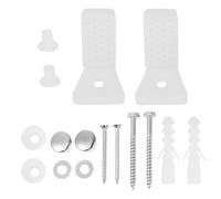 Healeved Set Viti Fissaggio Wc a l in Nylon Dado Elettroplaccato Kit Bulloni Base per Piedini Sanitari Accessori per Installazione Sedile Water e Bidet Semi-Sospesi Ricambi per Fissaggi