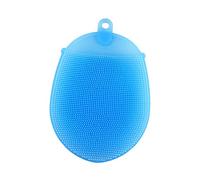 Healeved Spazzola Da Bagno Silicone Alimentare Blu Scrubber Per Doccia e Pulizia Viso Massaggio e Esfoliazione Facile Da Appendere e Asciugare Adatta Tutte Le Età
