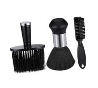 Healeved Spazzola da Barbiere la Pulizia del Collo e Rimozione Chioma Spezzati, Set 3 Pezzi, Setole Morbide in Plastica Resistente, Spolverino per Salone Adatto a Uomini e Donne